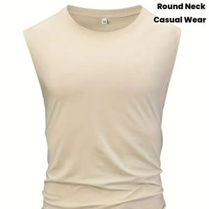 Camiseta sin Mangas Personalizada Premium al por Mayor, Transpirable, Informal, 100% Poliéster, Estilo Urbano, para Hombre, Colección Verano 2026 - Product Image 3