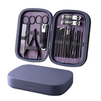 Juego de 18 Piezas de Cortaúñas de Acero Inoxidable de Alta Calidad con Estuche Personalizado, Kit de Manicura y Pedicura, Cortaúñas para Manos y Pies