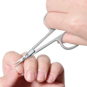 Tijeras para Cutículas de Acero Inoxidable con Mango Plateado, Kit Quirúrgico Manual Clase I, con Cuchilla Afilada para el Cuidado de las Uñas y Manicura - Product Image 4