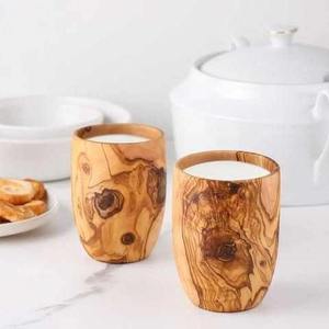 Taza de Vidrio y Madera Hecha a Mano – Ecológica, Duradera, 350 ml para Café, Té o Jugo - Product Image 1