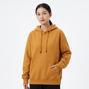 Unisex Regular Fit Solid Color <b>Hooded</b> <b>Fleece</b> Sweatshirt Casual Autumn Pullover Pocket Regular Sleeve Knitted Polyester - Product Image 5