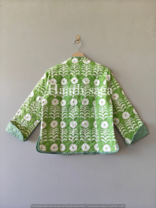 เสื้อแจ็คเก็ตผ้าฝ้ายแบบเย็บต่อผ้า, เสื้อแจ็คเก็ตแบบเย็บต่อผ้าสองด้าน, เสื้อแจ็คเก็ตพิมพ์ลายบล็อก - Product Image 6