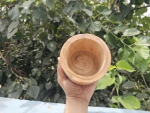 ชามไม้ทำมือสำหรับใส่เทียน |   โถเทียนไม้ธรรมชาติ |   ภาชนะใส่เทียนแบบเรียบง่าย |   ขายส่ง OEM - Product Image 2