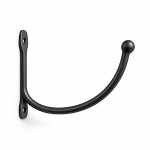 Hanging Planter Wall Bracket Iron 25cm Black Bent Rod Plant Hanger Hook for Indoor Home Garden - Product Image 1