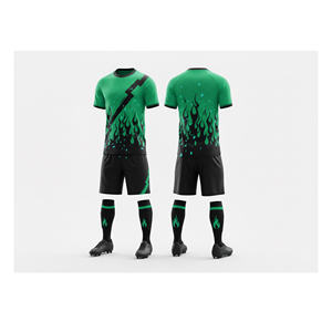 Uniforme de Fútbol Profesional, Camiseta y Pantalones Cortos, Sublimación Completa |   Tallas para Hombres, Mujeres y Jóvenes |   Ropa Deportiva Ligera de Secado Rápido para Entrenamiento - Product Image 6