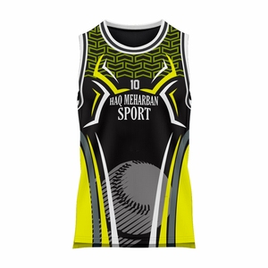Ensemble de maillot de basket-ball pour hommes Haq Meharban Sport, sans manches, imprimé par sublimation, évacuation de l'humidité, col en V sur le devant, uniformes sportifs pour adultes - Product Image 4