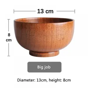 Tazón de Madera Hecho a Mano para Uso Diario, Hermoso Tazón de Madera para Servir Ensaladas, Frutas y Estilo Rústico de Cocina - Product Image 2