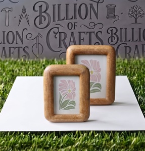 Cadre photo en bois artisanal Billion Crafts, support photo moderne en bois et résine fait main pour table, maison, bureau, décoration - Product Image 5