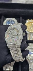 Nouvelles montres tendance unisexes modernes mécaniques de luxe avec diamants Moissanite, style Hip Hop, pour la mode, en vente, fabricant indien - Product Image 5