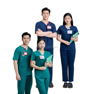 VENTE EN GROS vêtements d'hôpital uniforme doux/extensible gommages médicaux hommes/femmes soins infirmiers conception médecins manteau blanc BAS quantité minimale de commande-échantillon gratuit - Product Image 1