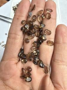 Cuarzo Ahumado Natural, Piedras Preciosas Sueltas, Corte Oval/Pera/Marquesa, Facetadas, Transparentes, Color Marrón, 5mm, Ligeras, para Joyería - Product Image 1