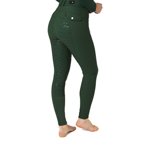 Vente en gros usine Pantalons d'équitation pour femmes, verts, avec assise intégrale en silicone imprimé, Leggings, Culottes d'équitation, Jodhpurs - Product Image 2