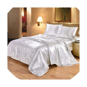 Parure de lit de luxe en satin pour hôtel, 300 fils, écologique, drap plat, couvre-lit, taies d'oreiller – Offre spéciale à prix réduit - Product Image 6