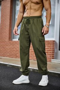 Wholesale 2027 <b>Men's</b> <b>Lightweight</b> 100% Polyester Workwear <b>Trousers</b> Casual Fitness Jogging Sports Custom Logo Slim Fit <b>Cargo</b> Pant - Product Image 2