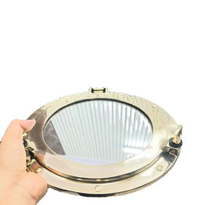 Miroir de hublot vintage en laiton massif de 12 pouces, finition polie - Product Image 6
