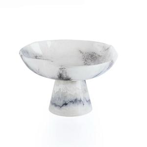 Cuenco para Dátiles de Resina Gris con Diseño de Remolinos, Duradero, Ecológico, Estilo Americano, Cuenco para Frutas, Vajilla, Decoración de Mesa, Cuenco con Base - Product Image 1