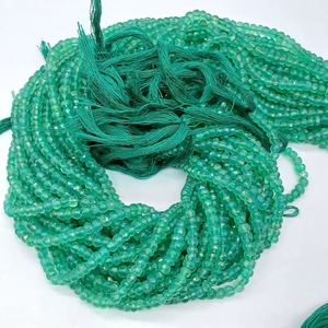 Perles de pierres précieuses rondes facettées en onyx vert naturel 3MM 5MM, brin de perles en vrac pour la fabrication de bijoux et bracelets, prix de gros en vrac - Product Image 6
