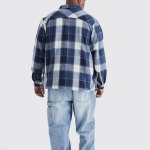 Camisa de Franela de Algodón de Primera Calidad 100% Algodón, Personalizable, Talla Grande, Informal, para Hombre, Holgada, a Cuadros - Product Image 5