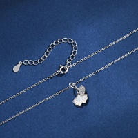 Collier en argent MOP Shell avec nacre en zircone cubique pour chaîne croisée pour filles