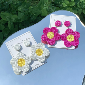 Nuevo Estilo de Moda 2024 para Mujer, Diseño Floral Clásico Simple Hecho a Mano con Cuentas de Semillas, Ligero, para la Temporada de Verano, por MULTI CRAFT - Product Image 3