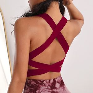 Soutien-gorge de sport élégant à couvrance totale et effet push-up pour femme, respirant, sculptant, avec fermeture avant, sans armatures - Product Image 5