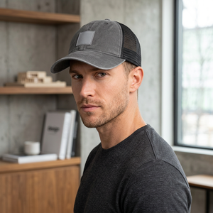 Unisex 6-Panel Trucker <b>Hat</b> Mesh Fabric Breathable Waterproof Button Casual Adjustable Adult Spring <b>Summer</b> All - Product Image 6