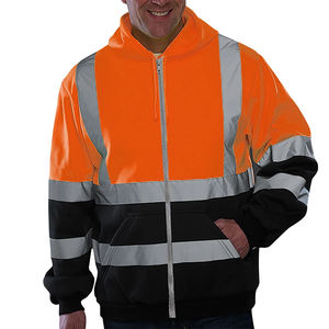 Chaqueta de Seguridad de Alta Visibilidad para Trabajo en Invierno, con Franjas Reflectantes, Cierre Completo, Logotipo LED Frontal, Resistente al Viento y Ecológica para Hombre, Venta al Por Mayor - Product Image 3