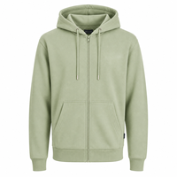 Sweat-shirt polaire classique à fermeture éclair intégrale, bleu sarcelle uni, streetwear décontracté, personnalisable avec logo, hiver, unisexe, imperméable