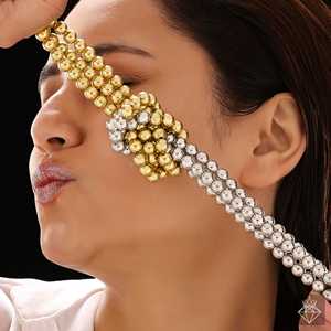 สร้อยคอประดับลูกปัดสีเงินและทองป้องกันการเสื่อมเสียของ Prao - Product Image 1