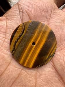 Tiger Eye Stone <b>Watch</b> Dial Flat Round Disc Natural Gemstone Loose <b>Watch</b> Making Stone Dials - Product Image 5