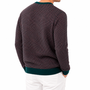 <b>Men's</b> Cotton Shaker-Stitch Sweater Crew Neck <b>Long</b> Sleeve Cotton Blend Winter Casual Wear | OEM ODM Manufacturer Bangladesh - Product Image 2