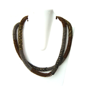 Collier de perles de verre mélangées foncées de qualité supérieure pour bijoux, idéal pour mariages, fêtes, fournitures d'artisanat, vente en gros en vrac, prix direct d'Inde - Product Image 6