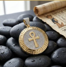 925 <b>Silver</b> Iced Out Egyptian ANKH CROSS Lab Grown Diamond Pendant for Birthday & Engagement Gift VVS <b>Charms</b> gifts for him - Product Image 3