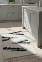 Tapis de couloir/tapis en coton tissé à la main, moderne, moelleux, lavable en machine, réversible, pour voyage, camping, maison, pique-nique, prière, motif floral