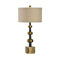 Lampe sur pied en métal artisanale élégante avec abat-jour perforé décoratif et accent sphérique en verre pour la décoration intérieure et l'éclairage de Noël