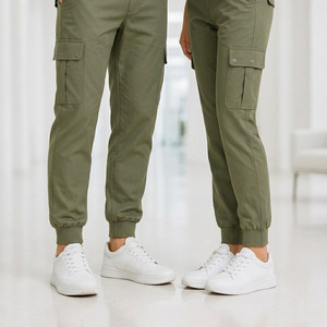 Conjunto de Uniformes Médicos Personalizados Unisex con Cuello en V, Transpirables, de Poliéster, Viscosa y Spandex, Uniformes para Doctores y Enfermeras, OEM ODM - Product Image 4