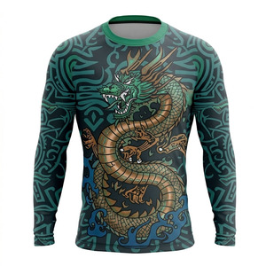 Maillot de compression personnalisé haute performance à sublimation, en Spandex/Polyester, séchage rapide et respirant, idéal pour les arts martiaux et le surf - Product Image 4