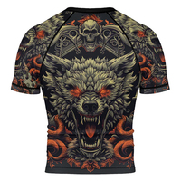 Conjunto de kimono de jiu-jitsu personalizado para hombre con estampado sublimado, pantalones cortos de rashguard, pantalones cortos de grappling UFC, ropa de artes marciales, pantalones cortos de MMA
