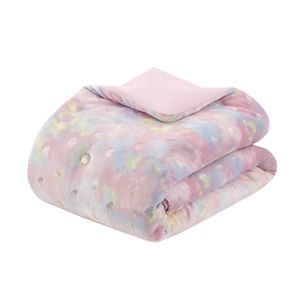 Full/Queen Size Plush <b>Comforter</b> <b>Set</b> & Throw Pillow Printed Metallic Design for Luxurious Home Decor - Product Image 6