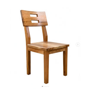 Chaise de salle à manger moderne en bois de Suar organique robuste et écologique, style sans accoudoirs, chaise en bois robuste pour entrée, hôtel, décoration commerciale - Product Image 1
