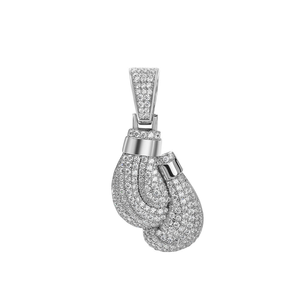 Moissanite Boxing <b>Glove</b> Pendant Iced Out Hip Hop Jewelry Gold Statement Necklace Charm Gift - Product Image 1