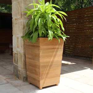 Maceta de Madera de Teca Indonesia Premium para Exteriores, Maceta Cuadrada Grande para Jardín, para Hoteles, Restaurantes y Paisajismo de Áreas Públicas - Product Image 2
