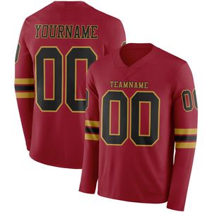 Camiseta de Fútbol Personalizada para Hombre, Manga Larga, Spandex/Poliéster, Malla Transpirable, Impresión por Transferencia de Calor/Digital/Bordado - Product Image 1