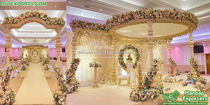 ชุดรูปแบบ manavarai mandap งานแต่งงานเวที mandap งานแต่งงานเวทีแต่งงาน manavarai การออกแบบที่ยิ่งใหญ่งานแต่งงานเส้นใย manavarai mandap UK - Product Image 3