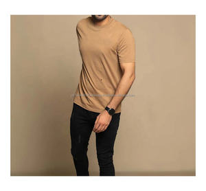 100% Cotton Rib Neck Oversize Drop Shoulder <b>T</b>-<b>shirt</b> Blank Street Wear Heavyweight <b>Plain</b> <b>t</b> <b>Shirt</b> <b>for</b> Men - Product Image 4