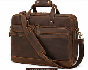 Gravs Luxury Genuine Leather Crossbody Casual Laptop <b>Bag</b> Vintage Business Messenger Travel <b>for</b> <b>Men</b> - Product Image 2