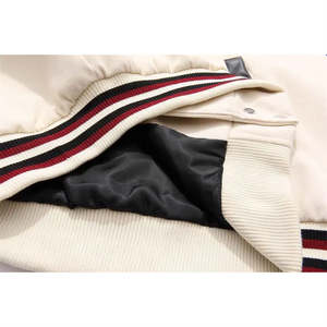 Chaquetas Varsity de Béisbol para Hombre de Alta Calidad, Fabricante OEM, Venta al Por Mayor, Cuello Alto, Decoración Bordada - Product Image 6