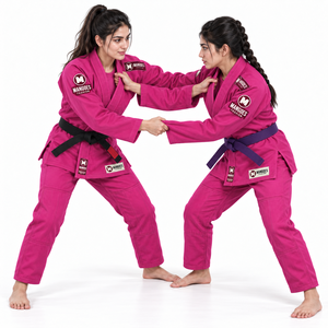 Uniforme de BJJ Unisex MANGOES FASHION, Personalizable, Antibacteriano, Rosa, Ligero, de Algodón, con Costuras Reforzadas y Diseño Transpirable - Product Image 3
