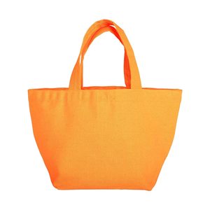 Mini sac fourre-tout en toile de coton, taille moyenne, avec poignée épaule, vert menthe, vierge, personnalisable avec logo brodé ou sérigraphié, vente en gros - Product Image 3
