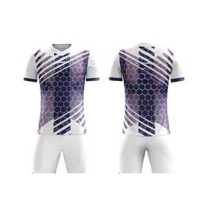 Ensemble de maillots de football pour hommes, vert et blanc rayé, col en V, manches courtes, respirant, anti-transpiration, ajusté, 100% polyester, écologique - Product Image 2